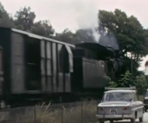 Treno merci Volterra Saline 1975