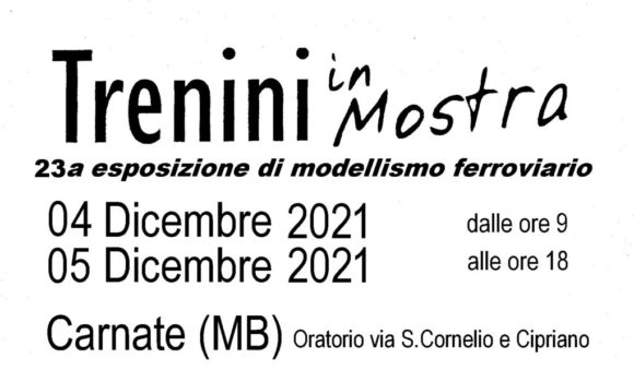 Trenini in Mostra 4-5 dicembre 2021 Carnate MonzaBrianza Orizzontale
