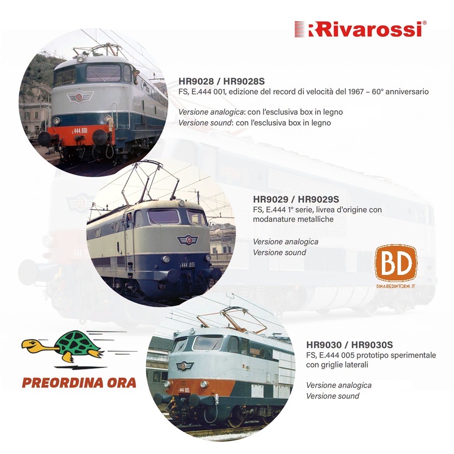 FLASH NEWS MODELLISMO | Rivarossi apre ai preordini per le nuove E.444